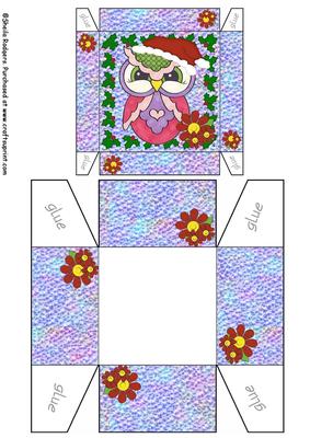 3 Inch Gift Box - Christmas Owl 2