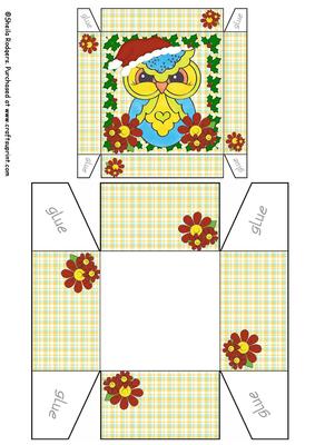 3 Inch Gift Box - Christmas Owl 4