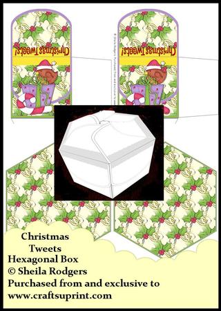 Hexagonal Box - Christmas Tweets