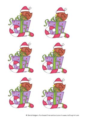 Christmas Tweets Decoupage or Toppers