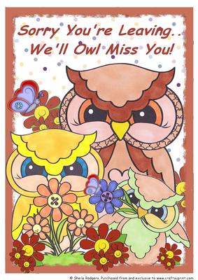 A4 We'll Owl Miss You 2
