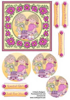 Flower Frame Girls 1