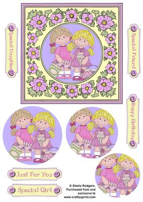 Flower Frame Girls 2