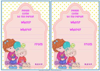 Birthday Party Invitation - Girl 1