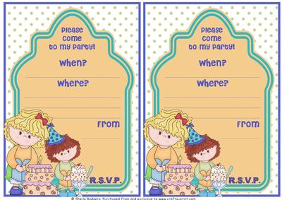 Birthday Party Invitation - Girl 2
