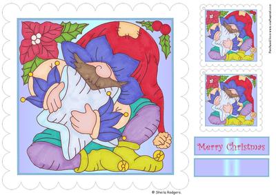 8x8 Topper and Tags - Gnome for Christmas 1