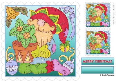 8x8 Topper and Tags - Gnome for Christmas 2