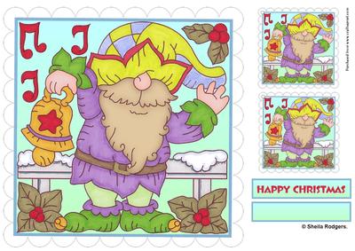 8x8 Topper and Tags - Gnome for Christmas 3