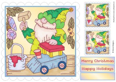 8x8 Topper and Tags - Gnome for Christmas 9