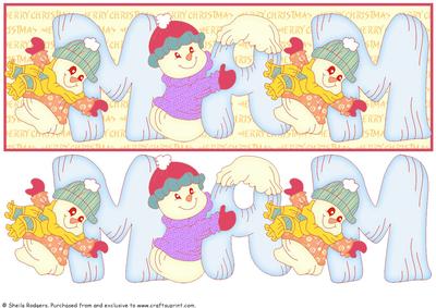 Large Dl Card - Merry Christmas - Mam
