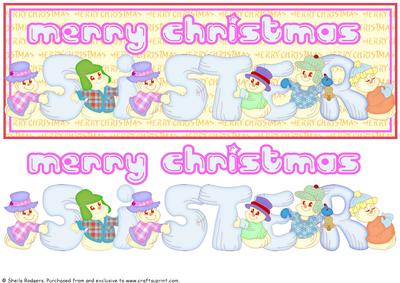 Large Dl Card - Merry Christmas - Sister