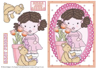 Sweet Girl with Tulips 1