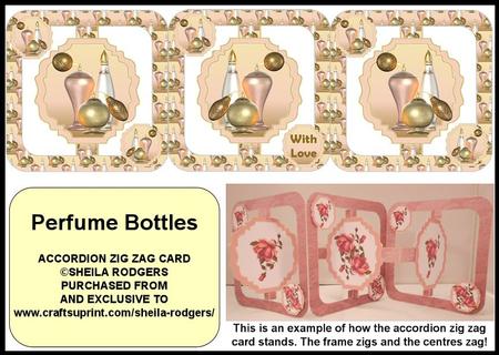 Accordion Zig Zag Card - Perfume Bottles