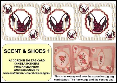 Accordion Zig Zag Card - Scent and Shoes 1