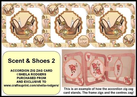 Accordion Zig Zag Card - Scent and Shoes 2