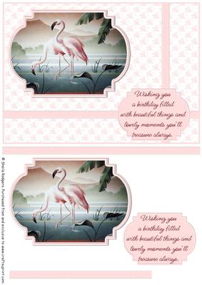 Quick Card - Flamingo Birthday