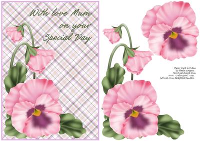Pansy Card for Mum