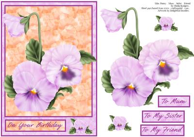 Lilac Pansy, Mum, Sister, Friend