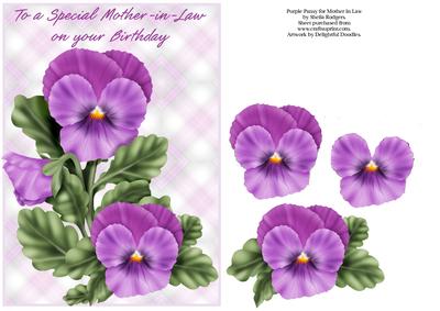 Purple Pansy for Mother in Law