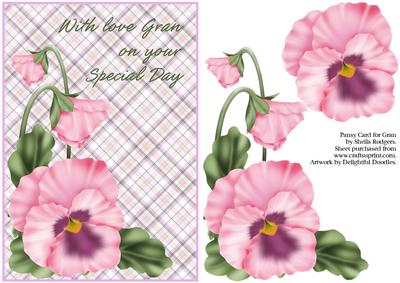 Pansy Card for Gran