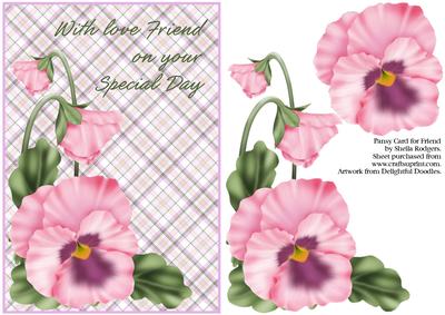 Pansy Card for Friend