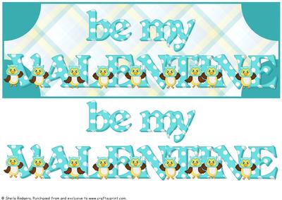 Large Dl Card - Owl Valentine