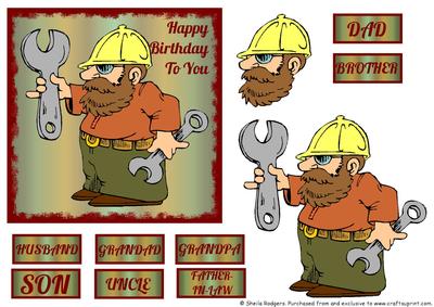 Quick Card - Mechanic Bearded Man