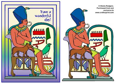 Pharoah with Cartouche