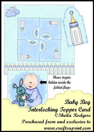 Interlocking Topper Card - Baby Boy