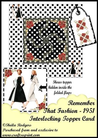 Interlocking Topper Card - Remember That Fashion? 1951