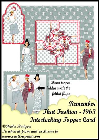 Interlocking Topper Card - Remember That Fashion? 1963