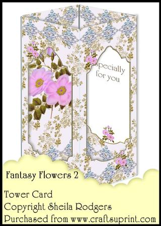 Tower Card - Fantasy Flowers 2