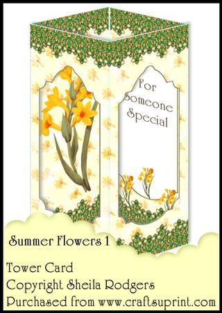 Tower Card - Summer Flowers 1