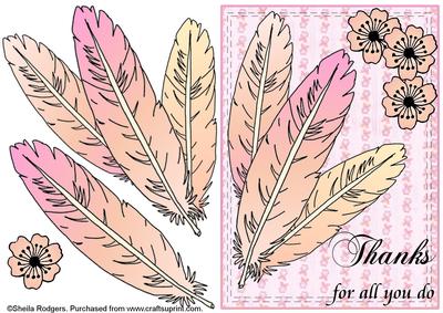 Feathers and Flowers Thank You