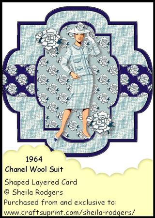 Shaped Layered Card - 1964 Chanel Wool Suit