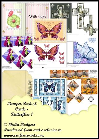 Bumper Pack of Cards - Butterflies 1