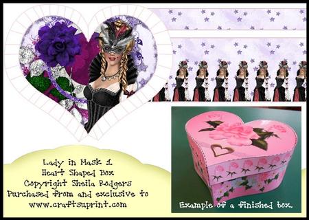 Heart Shaped Box - Lady in Mask 1