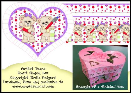 Heart Shaped Box - Artist Bears