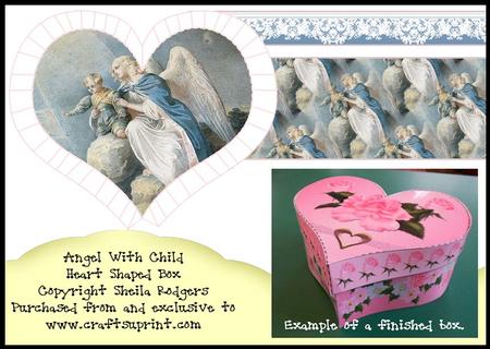 Heart Shaped Box - Angel with Child