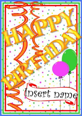 Happy Birthday Streamers