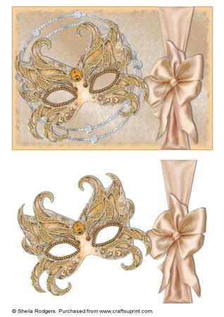 Golden Venetian Mask - Mini Kit