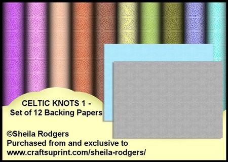 Celtic Knots 1 - Set of 12 Backing Papers
