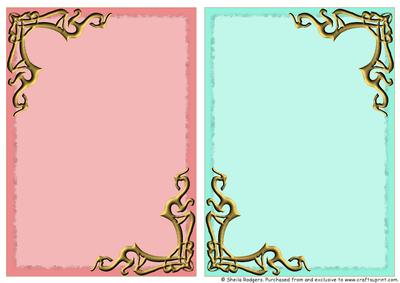 Gold Corner Card Front Blanks 1
