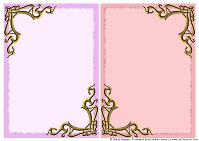 Gold Corner Card Front Blanks 3