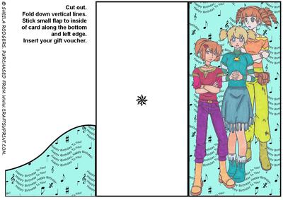 Voucher Card - Manga Girls Birthday