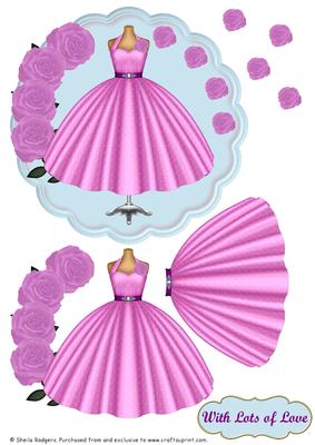 Scalloped Topper with Pink Gown