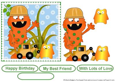 Silly Monster with Digger and Bear 2