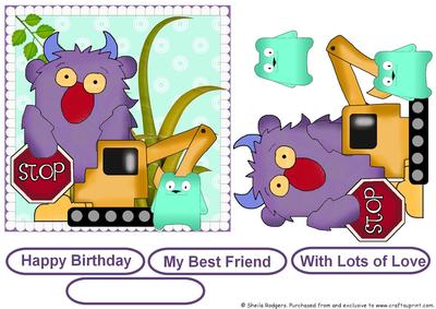 Silly Monster with Digger and Bear 3