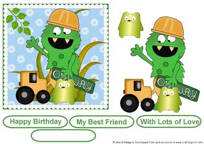 Silly Monster with Digger and Bear
