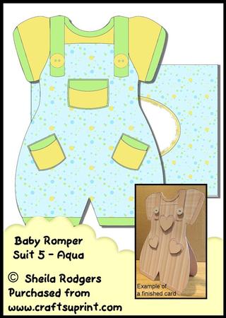 Baby Romper Suit 5 - Aqua